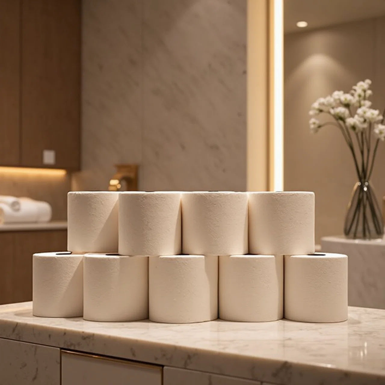 Bliss tissue Quilted 3 Ply Luxury Toilet & Bathroom Tissue 9 Rolls (1 Pack)